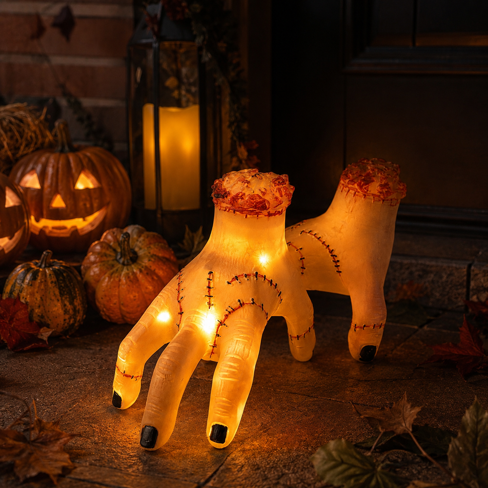 Glowing Stitched Zombie Hand Lamp